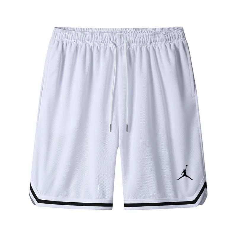 Jordan  Pants  Men  Solid  Color  Simple  Drawstring  Design  Breathable  Above The Knees  Sports  Shorts  Pants  Blue image 4