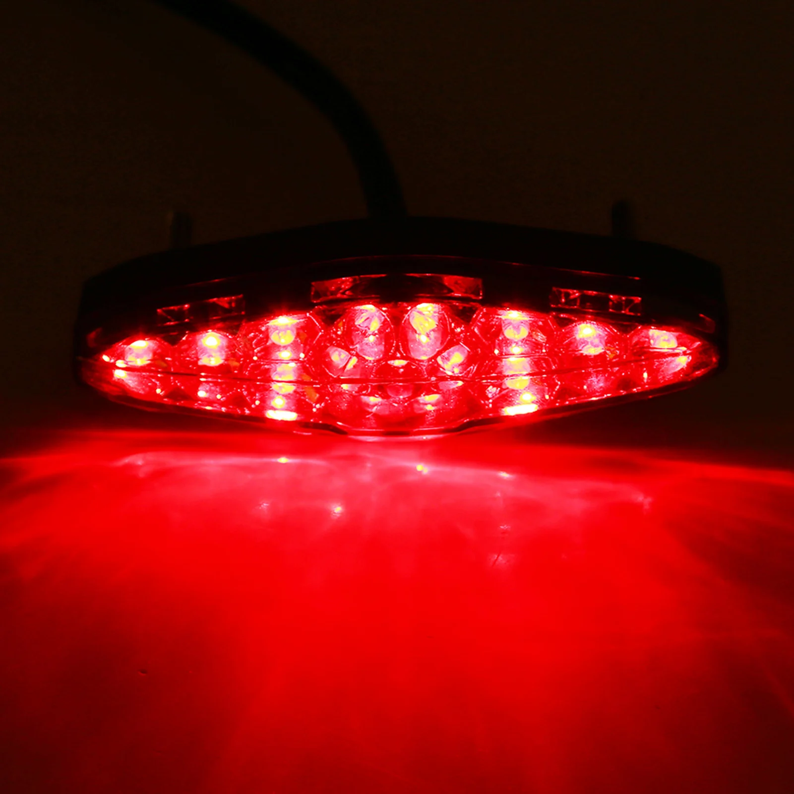 Motorcycle Brake Tail Light 12V 15 LED Motorcycle Brake Stop Running Tail Light Rear Light ATV Dirt Bike Universal Tail Light