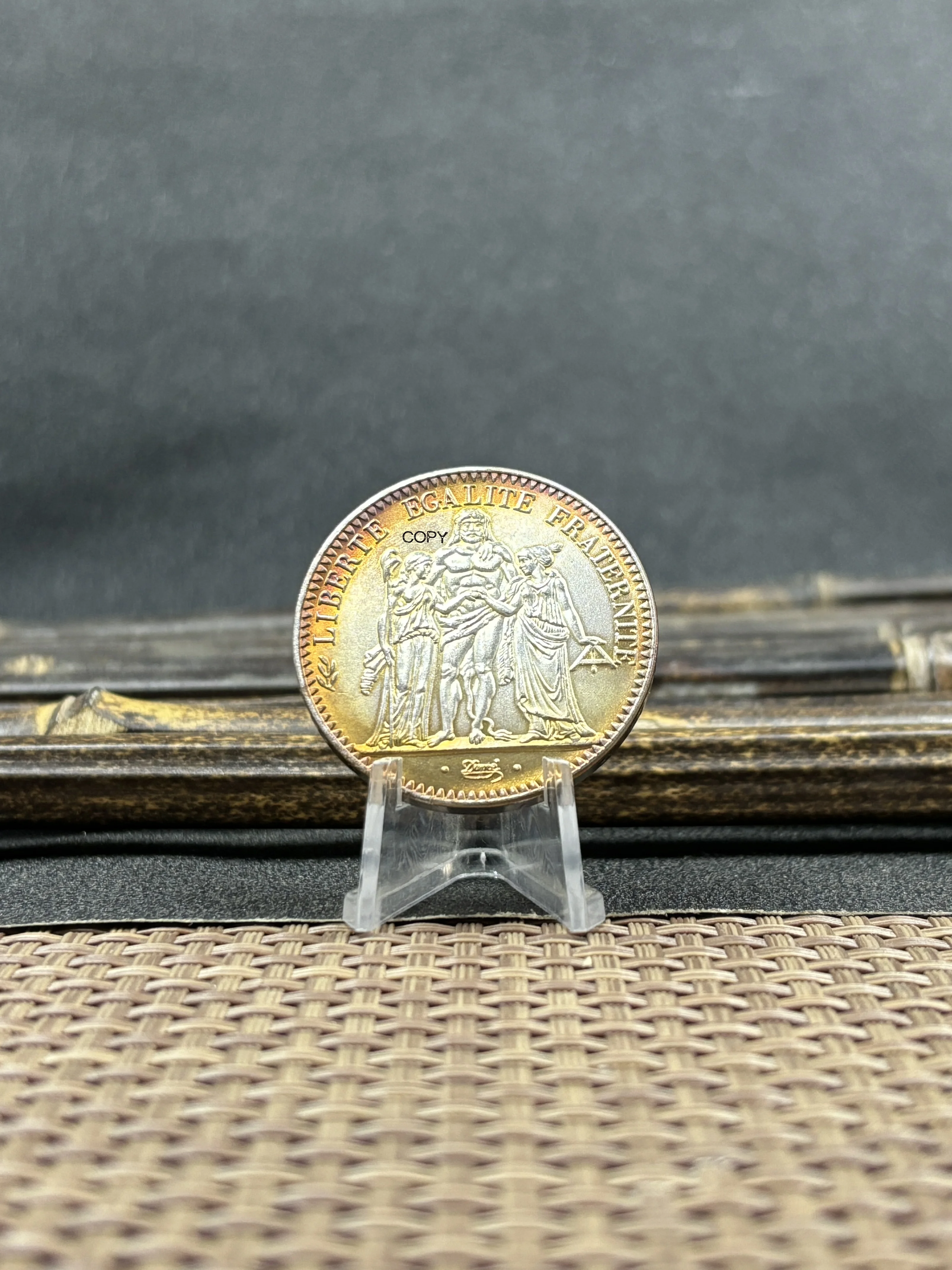 Moneda Conmemorativa de Plata Plateada de Francia, 10 Francos, 1965-1971, Quinta República, Réplica de la Moneda Metropolitana de la Libertad