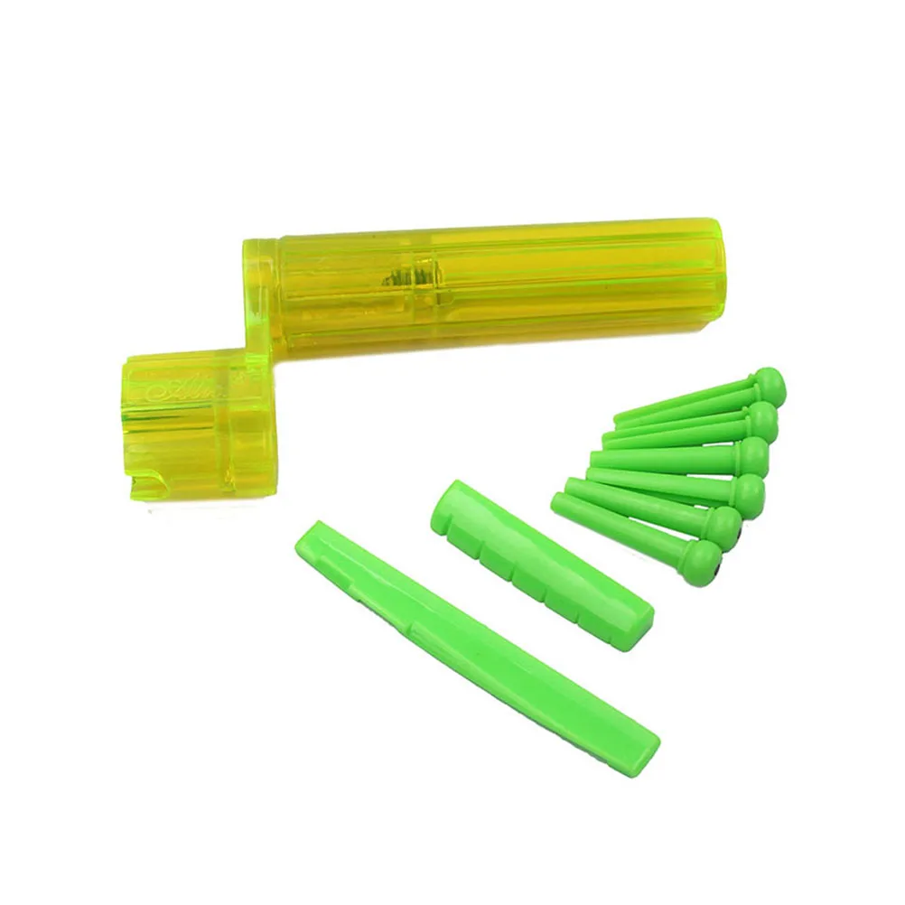 

Plastic Guitar Nut Saddle Replacement Bridge Green Easy Cut Durable Guitar Accessory Kit for Improved Sound Playability