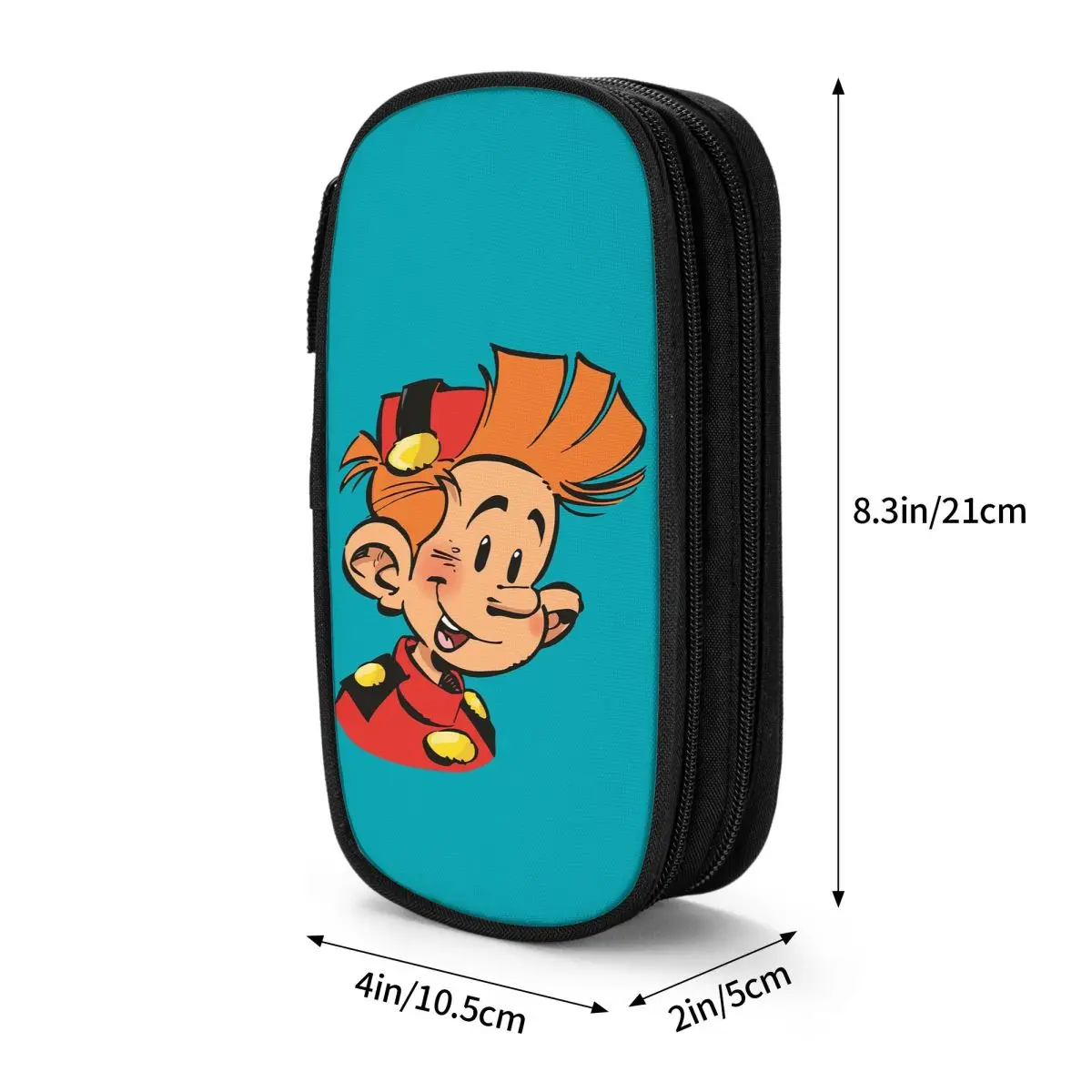 Marsupilami Spirou Face Pencil Case for Kids School Pen Box Pencil Bag Stationery Supplies Pen Holder Bag