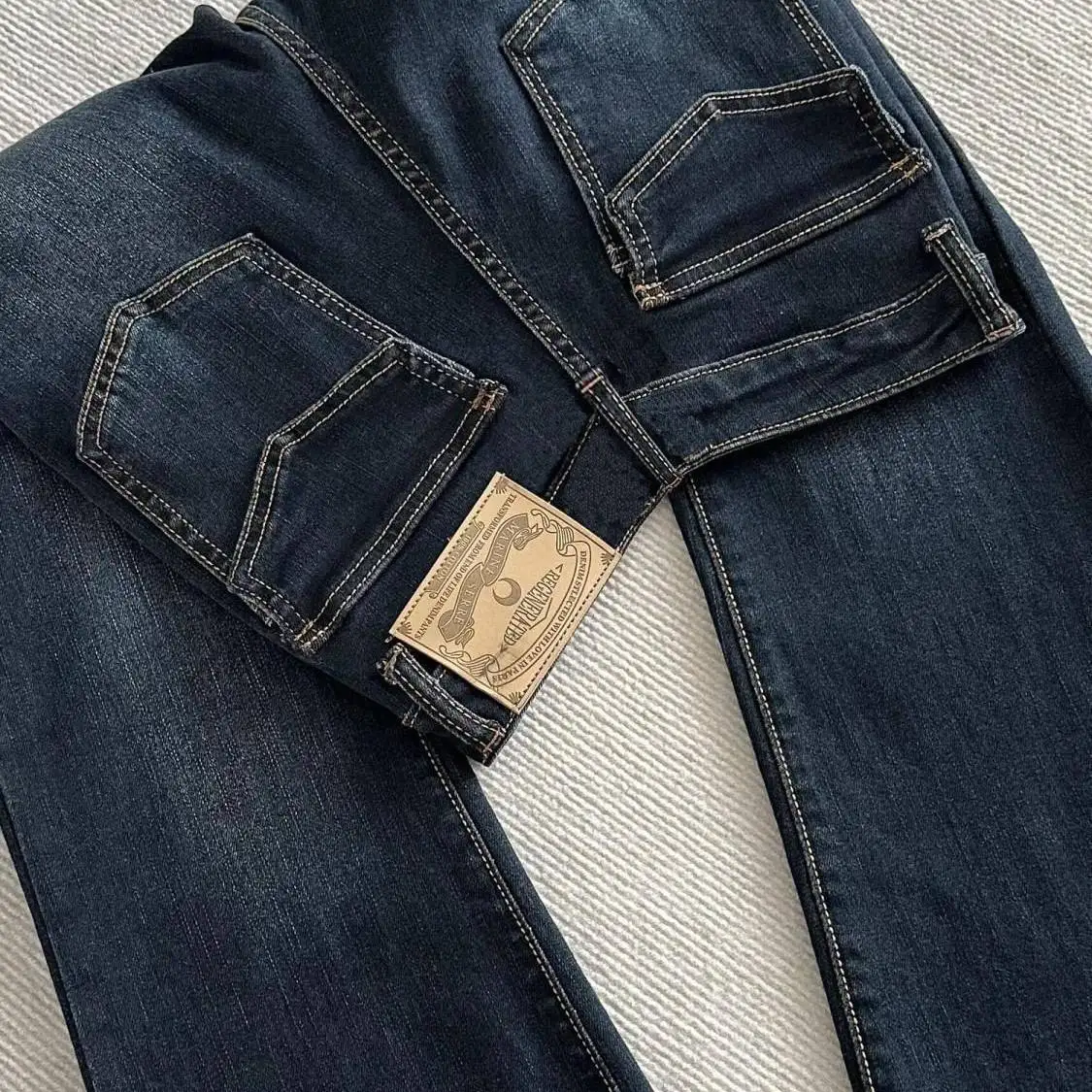 Spicy Girl High Waist Micro Flared Jeans Cotton Stretch Summer New Style Versatile 9-Piece Hip Enhancing Ladies Jeans