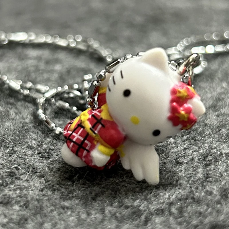 كارتون أنيمي الملاك كيتي قلادة قلادة المرأة مجوهرات اكسسوارات الحفلات الهدايا