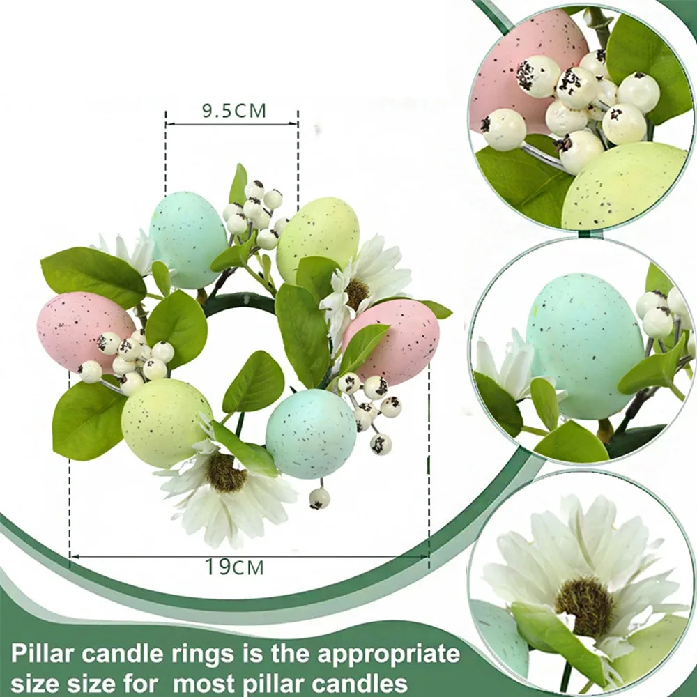 ตกแต่งอีสเตอร์อีสเตอร์ Garland Berries ฤดูใบไม้ผลิ Vine ไข่ประดิษฐ์แขวน Garlands ไข่ Arch ตกแต่งฤดูใบไม้ผลิดอกไม้ Garland