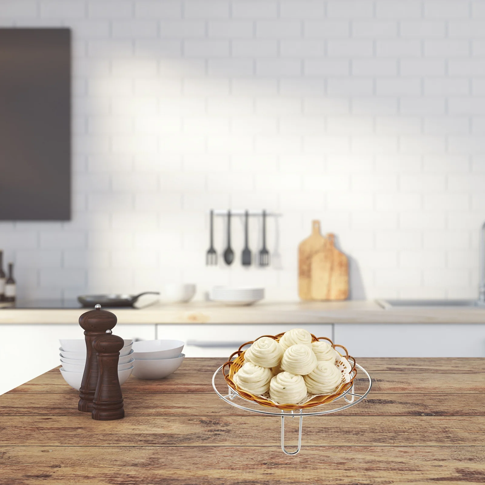 

2pcs Stainless Steel Steaming Multifunctional Pot Stand For Egg Rice Seafood Cooking Kitchen Tool Heat Insulation Rack Cooking