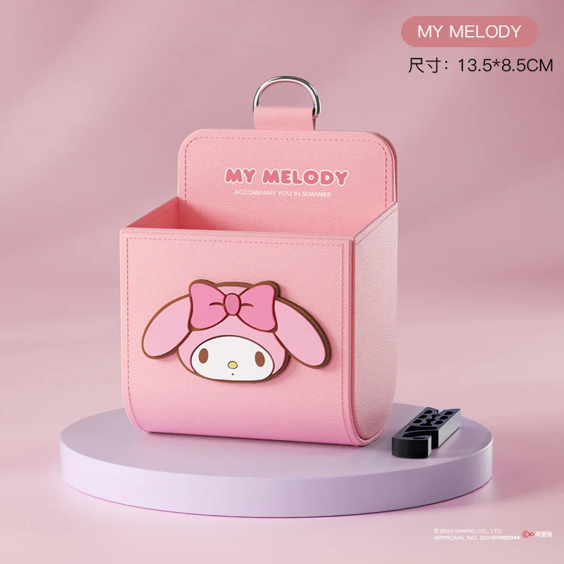 Tas Penyimpanan Mobil Ventilasi AC Dashboard Gantung Kotak Organizer Kulit PU Tempat Kacamata Ponsel Penyimpanan Aksesoris Interior Mobil