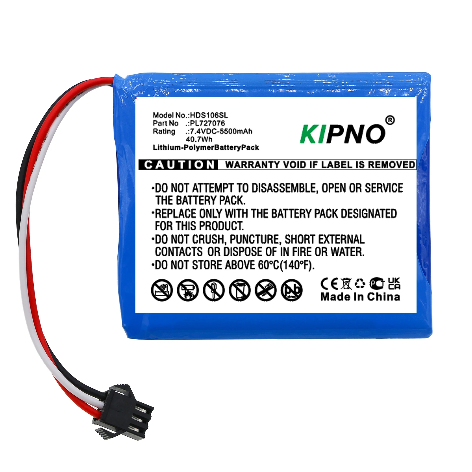 7.4V 5500mAh Test Battery for Hantek DSO-1062B DSO-1202B DSO-1202S DSO1062B DSO1202B DSO1202S Survey PL727076