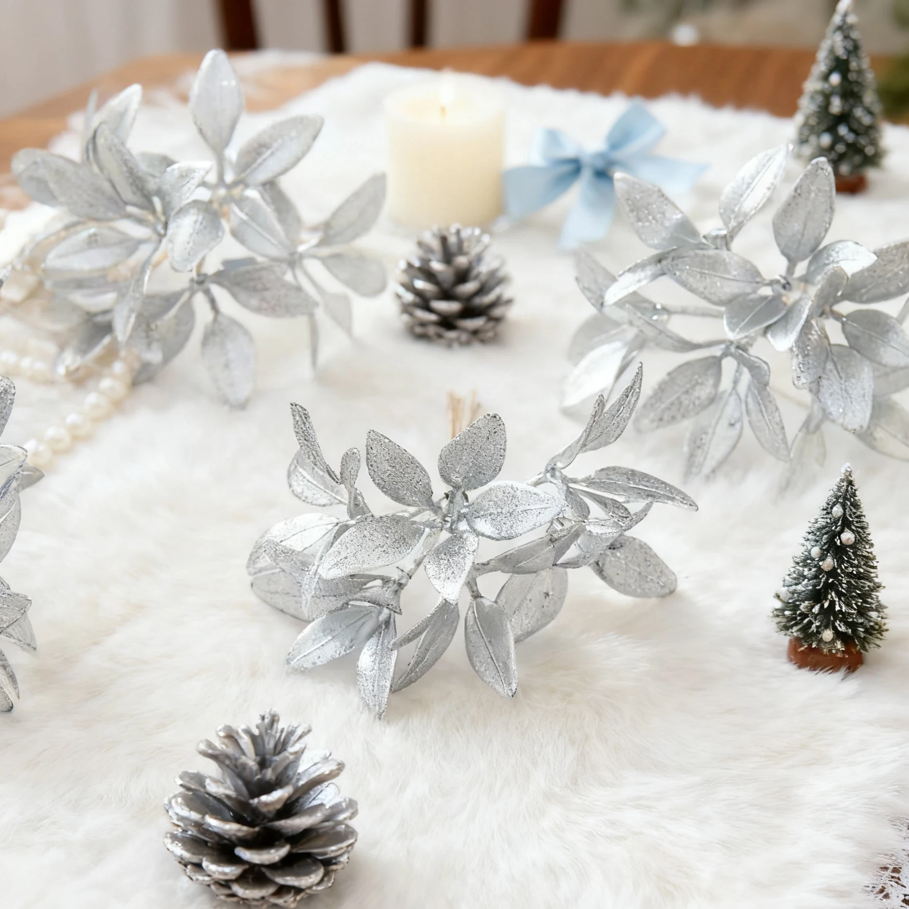 Künstliche Blumen Pflanzen Golden Pine Home Room Weihnachtsbaum Hochzeit Kranz Dekor Braut Zubehör Hof Ausverkauf Diy Geschenkbox