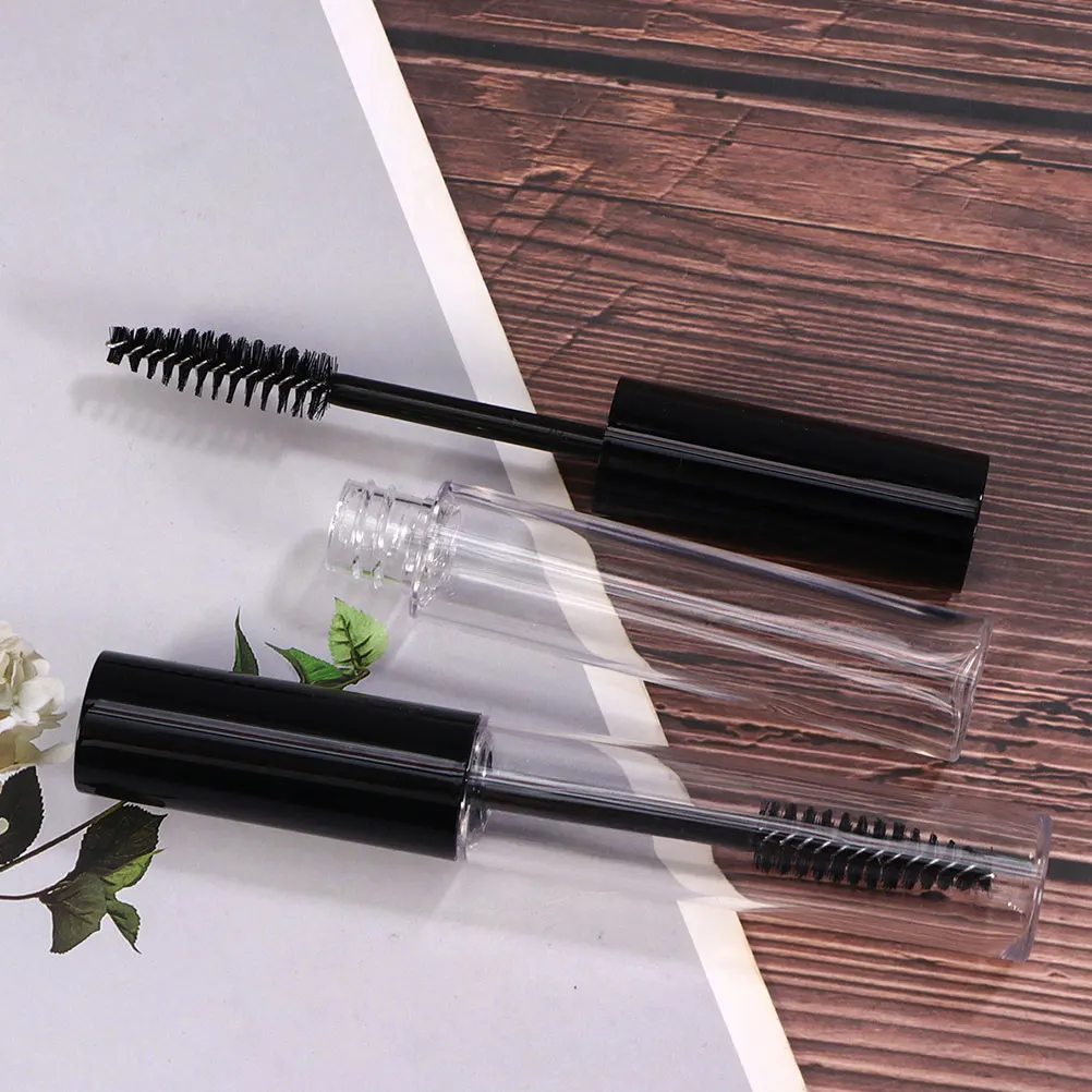 

16pcs 10Ml Refillable Mascara Tubes Clear Plastic Empty Bottles For Castor Oil Lightweight Leakproof Eyelash Cream Containers