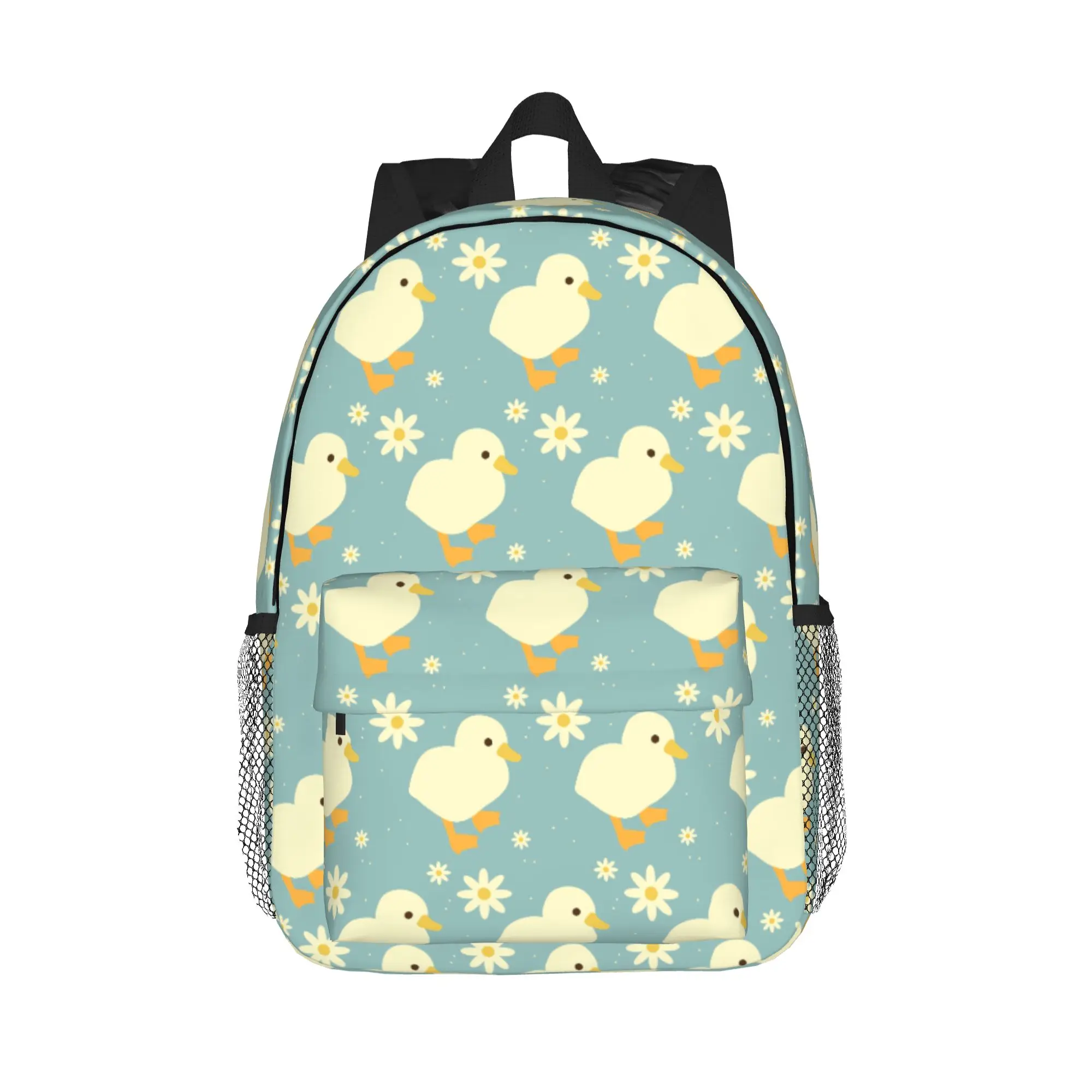 Cute Duckand Duck Flower Backpack Hot Sale Daypack Large Capacity Boys Girls BookBag Shoulder Bags for Men Women School Bag