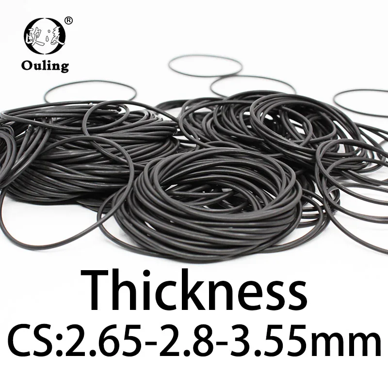 O-ring thickness 2.65/2.8/3.55mm CS NBR Nitrile sealing temperature resistant gasket rubber ring complete in specifications