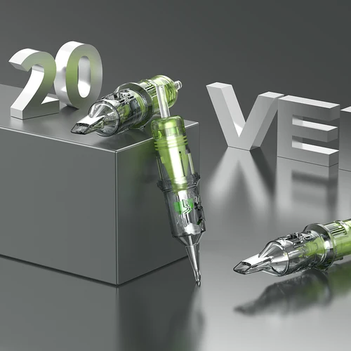 Imagen 2 del producto 100 Uds filtro veneno cartucho agujas de tatuaje desechables sombreador redondo 0,30mm 0,35mm revestimiento para máquina de tatuaje pluma