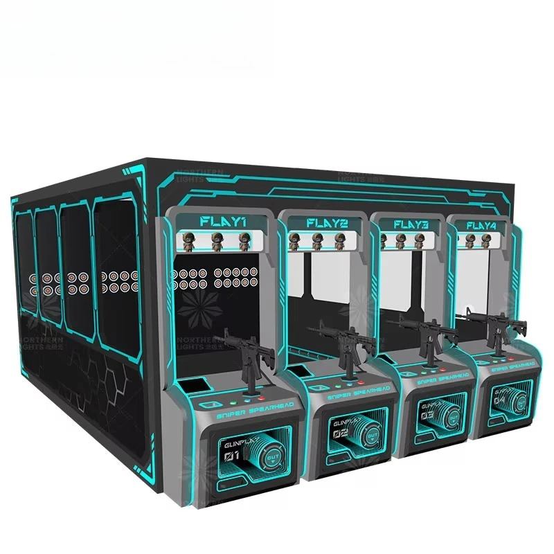 Low Price Electronic Coin Operated 4 Players Video Game Shooting Simulator Arcade Machine Machine