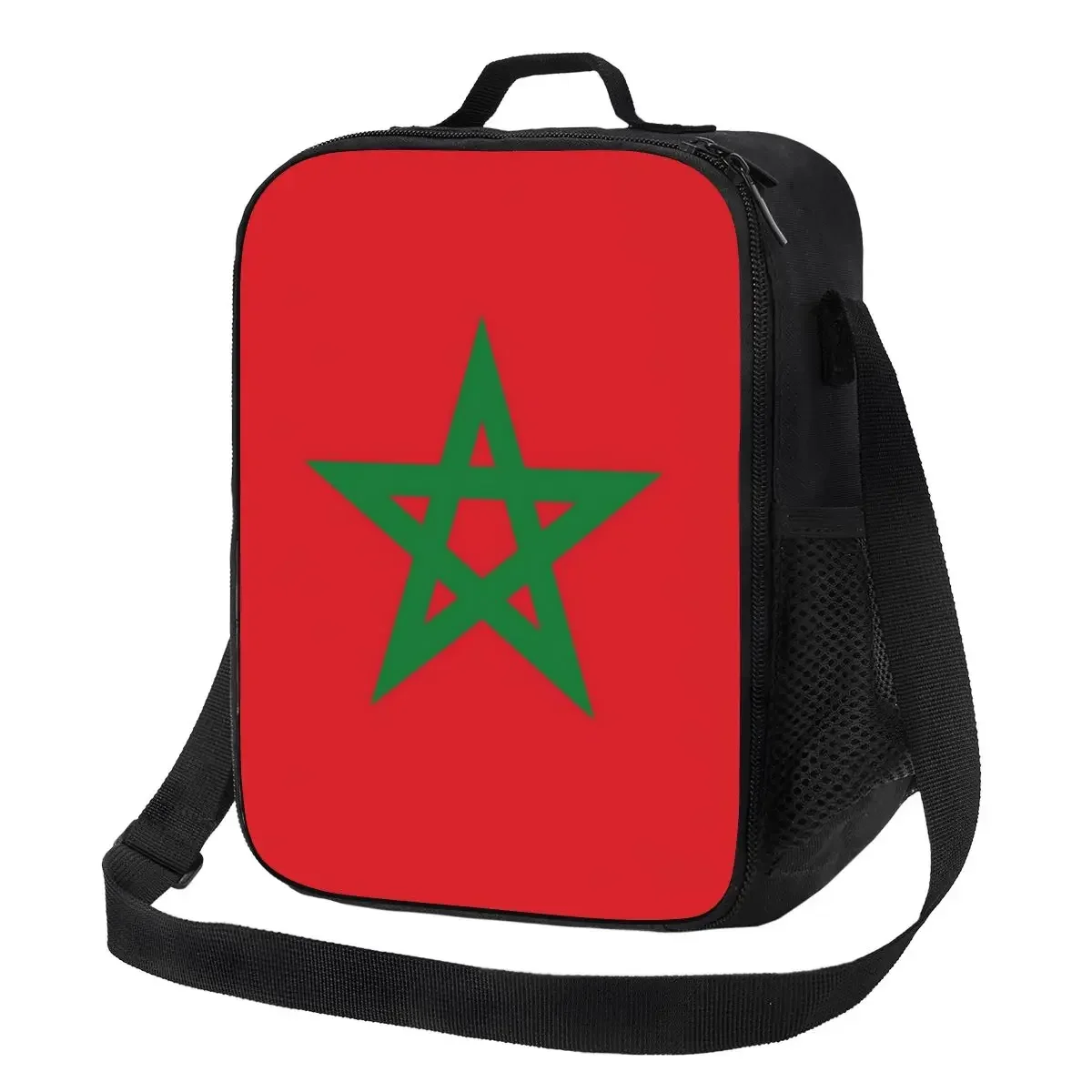 Borsa termica per il pranzo The Flag Of Marocco per donna, borsa termica per bambini in età scolare