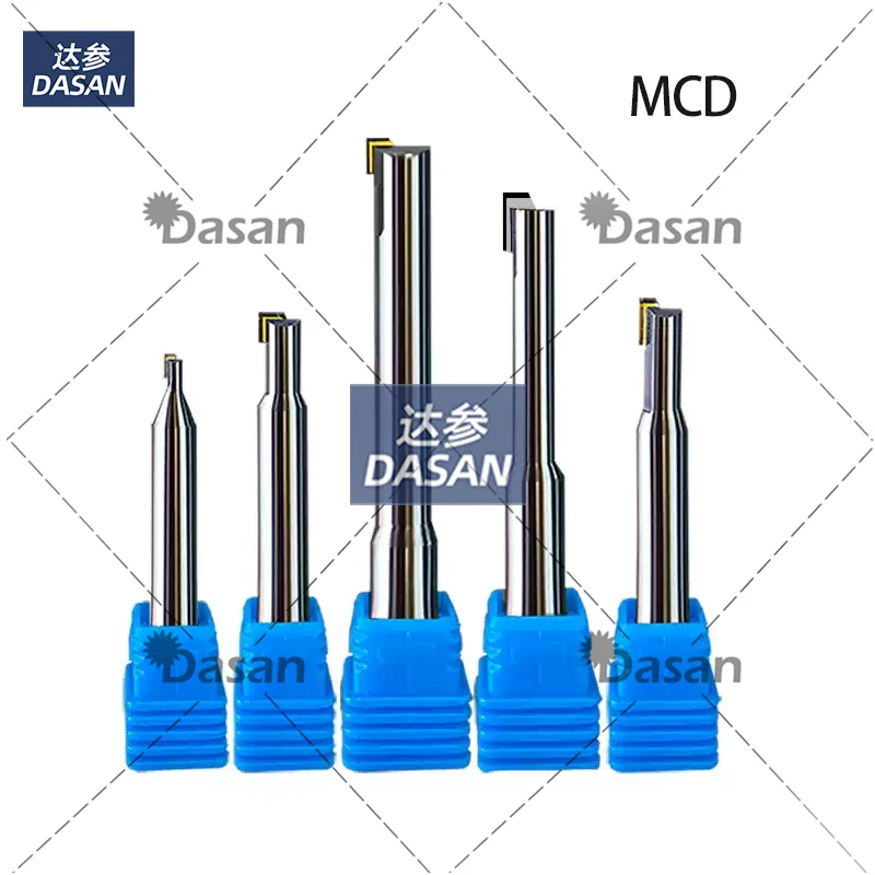 

1PCS MCD End Mil Single Crystal for Glass Acrylic PVC copper silver aluminum alloy PP board zinc alloy