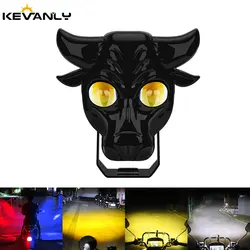 Bull head Style Motorcycle Headlight LED driving light Strobe Signal light Fog lamp Daytime running light Scooter Led Spotlight
