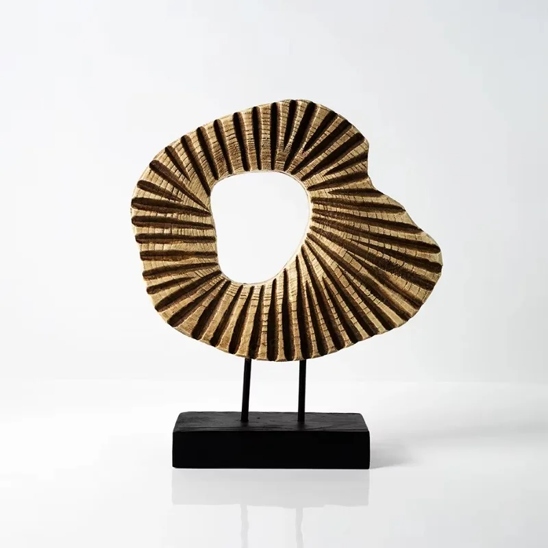 

Popular customizable new Chinese tea auspicious wind radiation resin wood carving