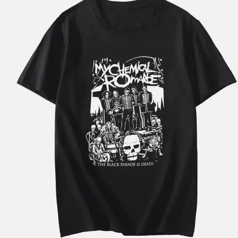 

Черная футболка из плотного хлопка Hot My Chemical Romance, размеры от S до 5XL