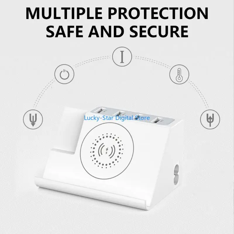 

N7MC MultiPorts Wireless With PD20W QC3.0 5V2.40A Port Wireless Charging Station Compatible for Various Devices