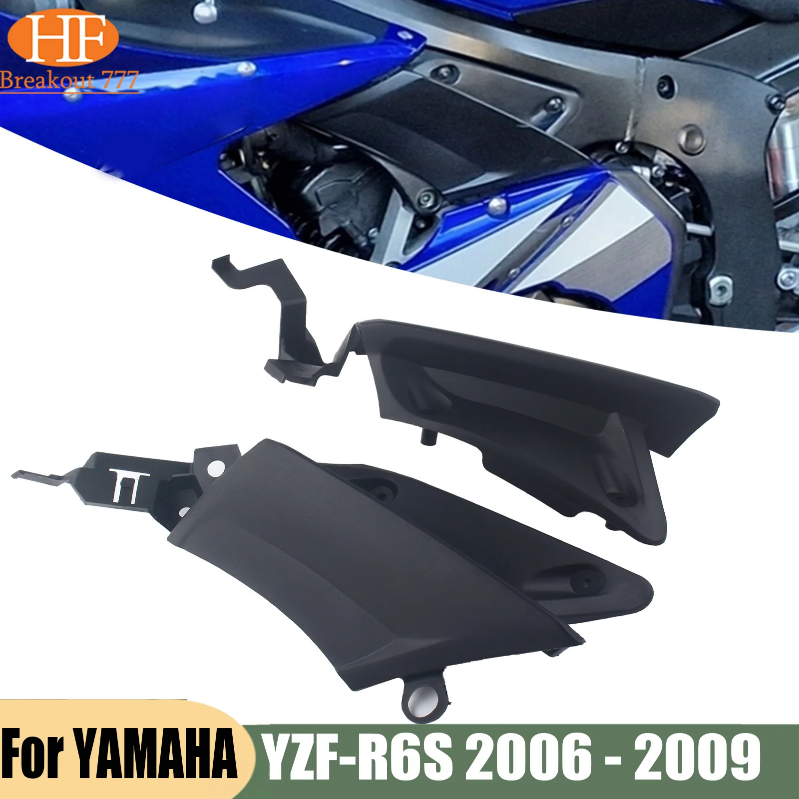 Para YAMAHA YZF-R6S 2006 - 2009 motocicleta ABS patrón de plástico carenado marco cubierta lateral panel