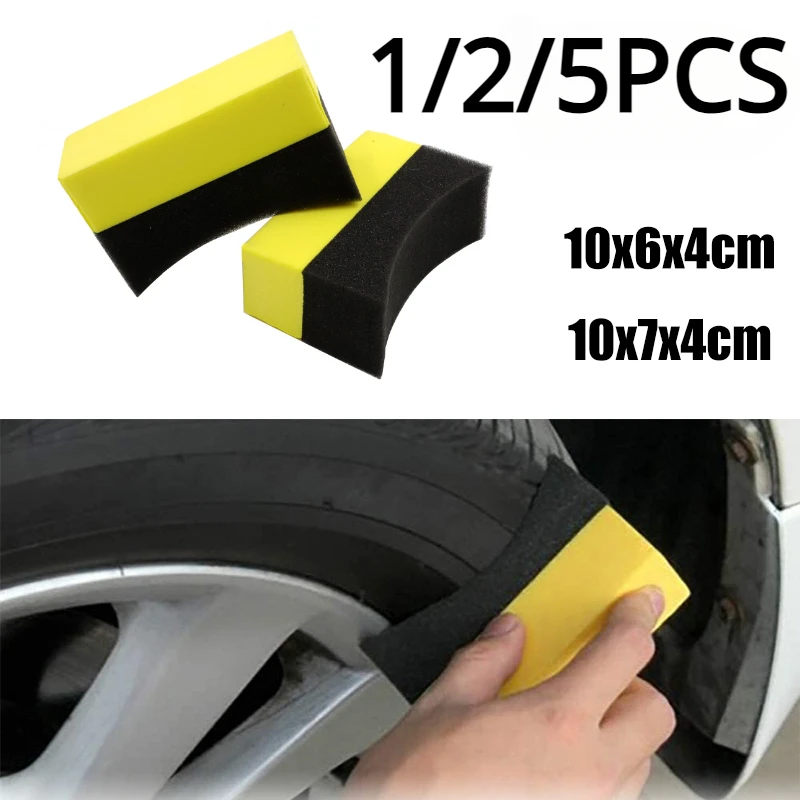 

5 PCS Tyre Polishing Waxing Sponge Detailing Applicator Sponge Applicator Pads Tire Wash Wipe Cleaning Tools Car Cleaning Brush