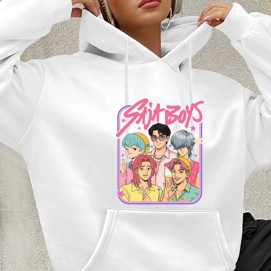

Hot Anime K-pop Superstars SAjA Boys Jinu Abby Mystery Romance Baby Men Woman Hoodies Street Harajuku Unisex Tops Funny Clothing