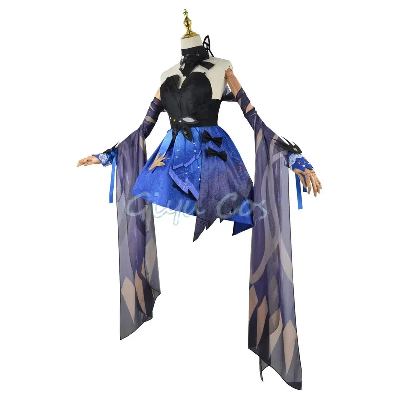 

DY20Genshin Impact новая кожа Keqing косплей костюм униформа парик аниме китайский стиль костюмы на Хэллоуин игра роскошный Splendor25