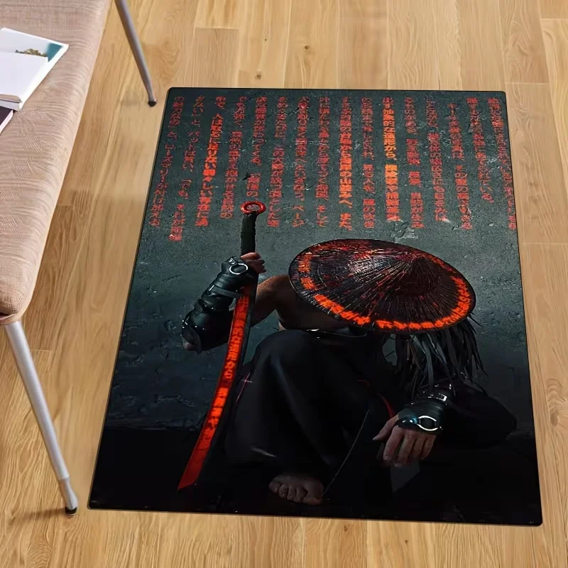 Japan Samurai Carpet Living Room Non-Slip Carpet Dormitory Room Home Decor Carpet Wooden Floor Protection Mat