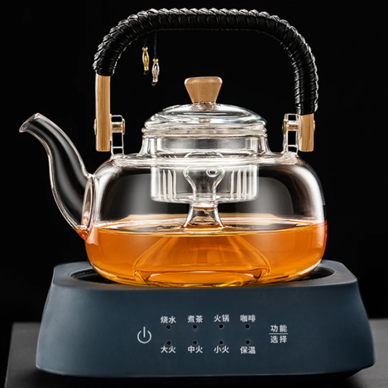 Cooking Teapot Electric Ceramic Stove Heating Glass Kettle Household Tea Set Automatic Small New Tea Maker Set Panela Eletrica