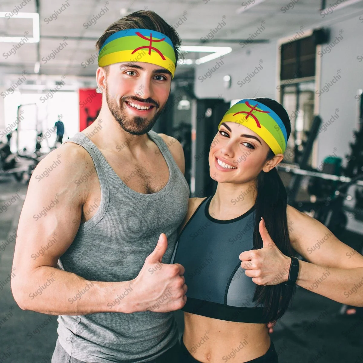 

2025 Berber Flag Sweatband Women Men Moisture Wicking Syriac Aram Gym Headband for Cycling Yoga