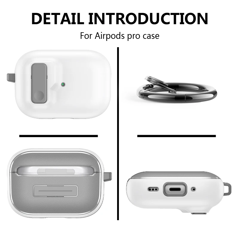 حافظة قفل أمان للمفتاح الأوتوماتيكي ، متوافقة مع AirPods Pro ، الجيل الثاني ، الجيل الأول ، AirPods 3 ، حافظة واقية