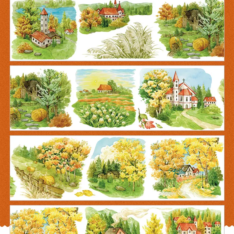 

Сяйн Джойн Юе, студия, северная припит, осенняя блестящая лента для домашних животных, петля, образец коллажа, журнал