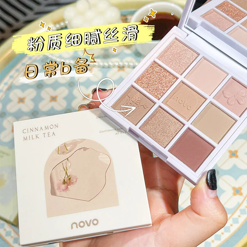 زهرة تعرف تسعة ألوان علبة ظلال العيون تسعة قصر شبكة ماتي اللؤلؤ الصيف الحليب الشاي الأرجواني الخوخ الوردي الطازجة المتخصصة #2