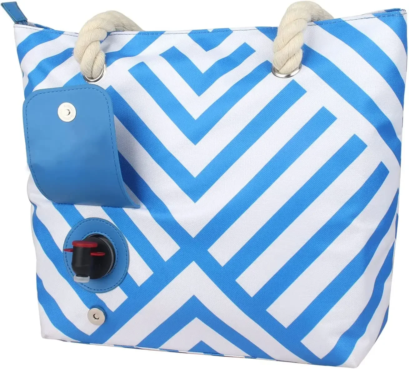 Wine Tote Bag Purse with HIdden Spout Beach Wine Carrying Purse with Bladder Bag for Travel Wine Tasting Party Gift