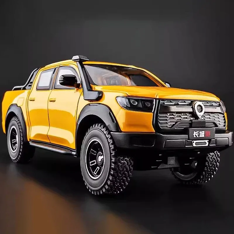 1:24 Great Wall Motor GWM Cannon POER Off Road SUV Alloy Diecast Car Model Sound & Light Children's Gift Decoration Present Boy