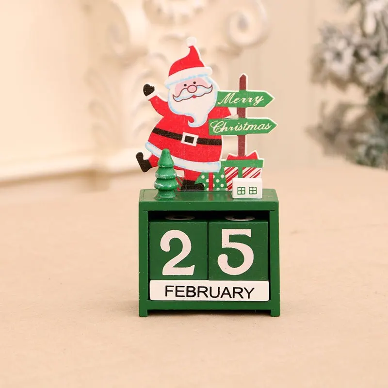 Wooden Christmas Calendar Ornaments, Boxed Christmas Gifts, Window Display Tabletop Ornaments