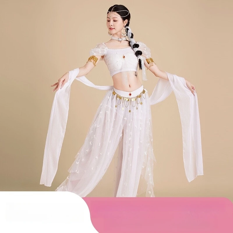 

Halloween Cosplay Jasmine Princess Costume Set Ladies Oriental Bellydance Indian Dance Dress Outfit Women Performance Set