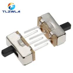 20Pcs SS12D00 Interruptor On-Off Mini Slide Switch 3pin 1P2T 2 Position High Quality Toggle Switch Handle length:3MM/4MM/5MM/6MM