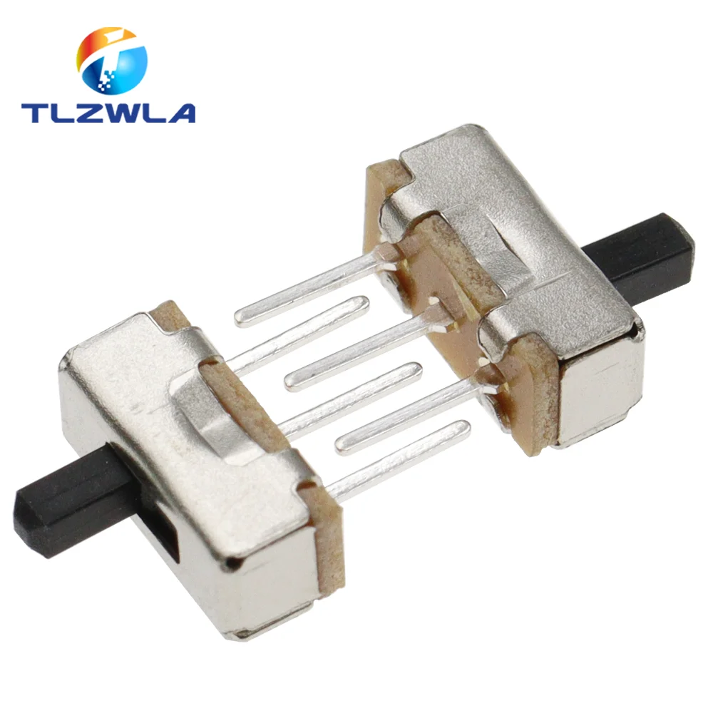 20 sztuk SS12D00 przerywacz On-Off Mini przełącznik suwakowy 3pin 1P2T 2 pozycja wysokiej jakości przełącznik dwupozycyjny długość uchwytu: 3 MM/4 MM/5 MM/6 MM