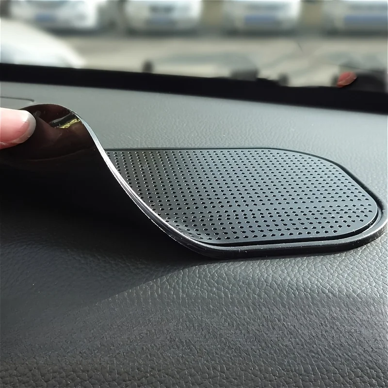 

Silicone Anti-Slip Phone Holder for Car - Adhesive Pad with Hole Design, Fits Most Smartphones, Keeps