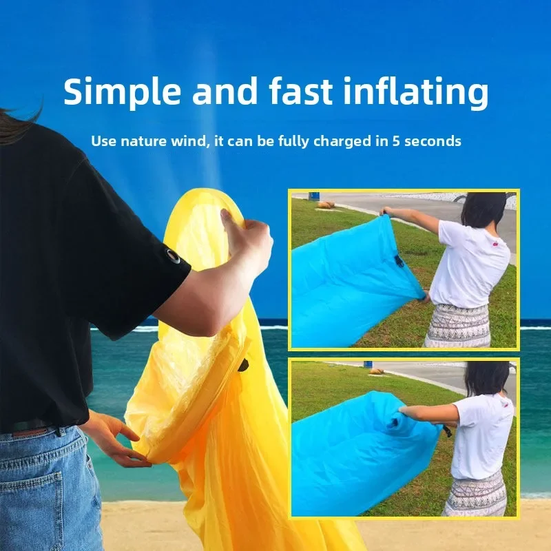 DurableAir Lazy Inflatable Sofa Bag Portable Camping Sofa Mattress Music Festival Recliner image 5