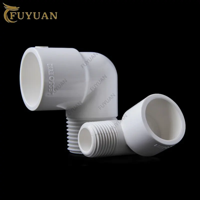 1pcs 20/25/32mm Male Thread PVC Elbow Connector Plumbing System Accessory UPVC Pipe Adapter Garden Irrigation Fittings