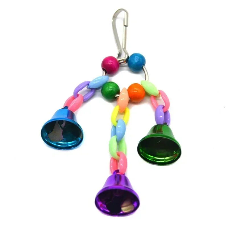 Parrots Toys Bird Accessories Colorful Beads Bells Pet Toy Swing Stand Budgie Parakeet Cage Pet Bird Parrot Chew Swing Toys 앵무새