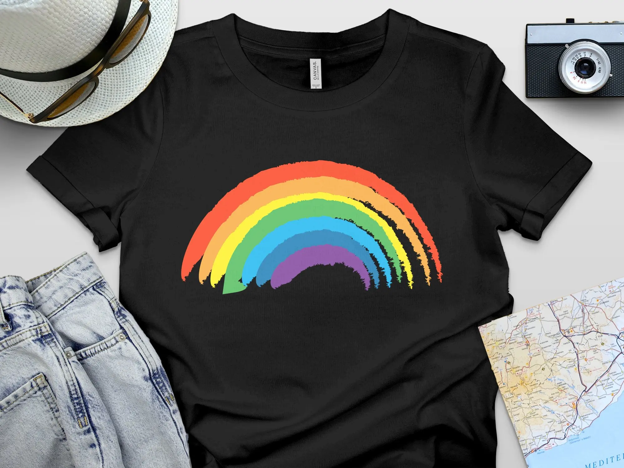 Lgbtq T Shirt Lesbian Bisexual Queer Pride Rainbow Lgbt