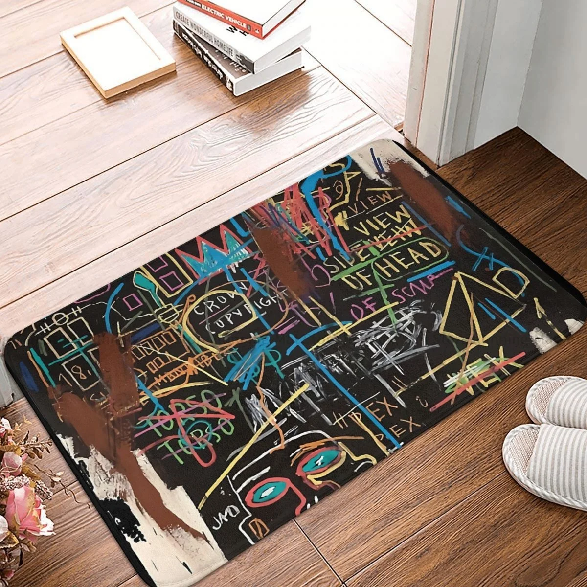 

Hip Hop Graffiti Street Art Bath Non-Slip Carpet Vectorised Famous New York The 70s Bedroom Mat Welcome Doormat Floor Decor Rug