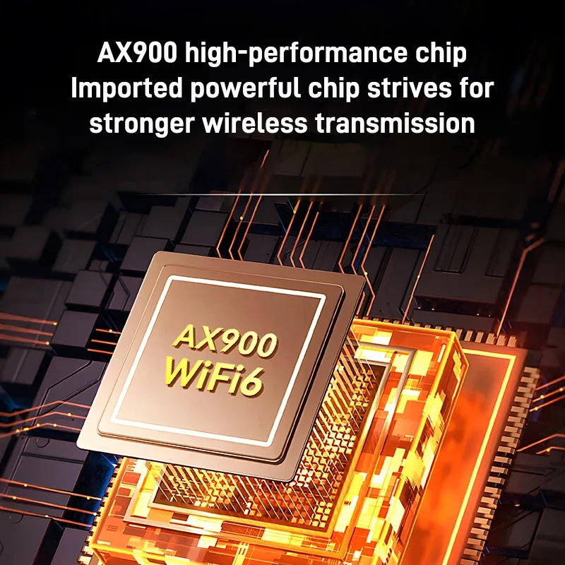 واي فاي 6 بلوتوث 5.4 AX900 USB محول بطاقة الشبكة اللاسلكية WiFi6 2.4G & 5 جيجا هرتز ثنائي النطاق إشارة الاستقبال دونغل ل Win 10/11 #6