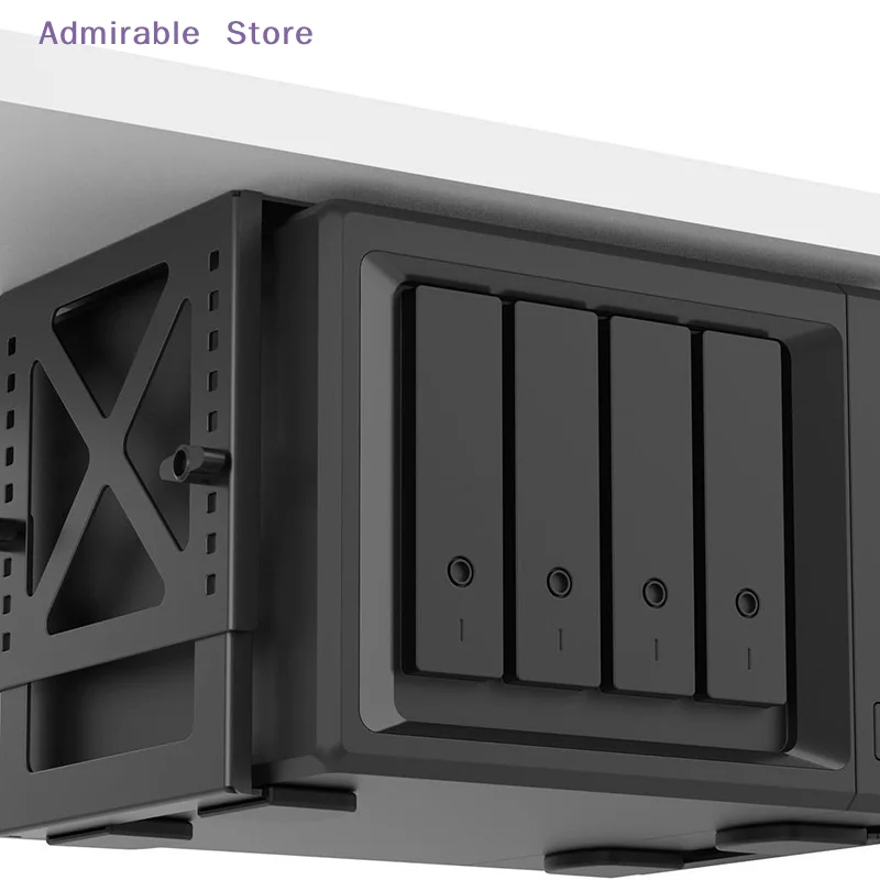 [W]Adjustable Under Table Protective Holder Computer Stand Bracket For Desktop PC NAS CPU Home Server For  For Home Office