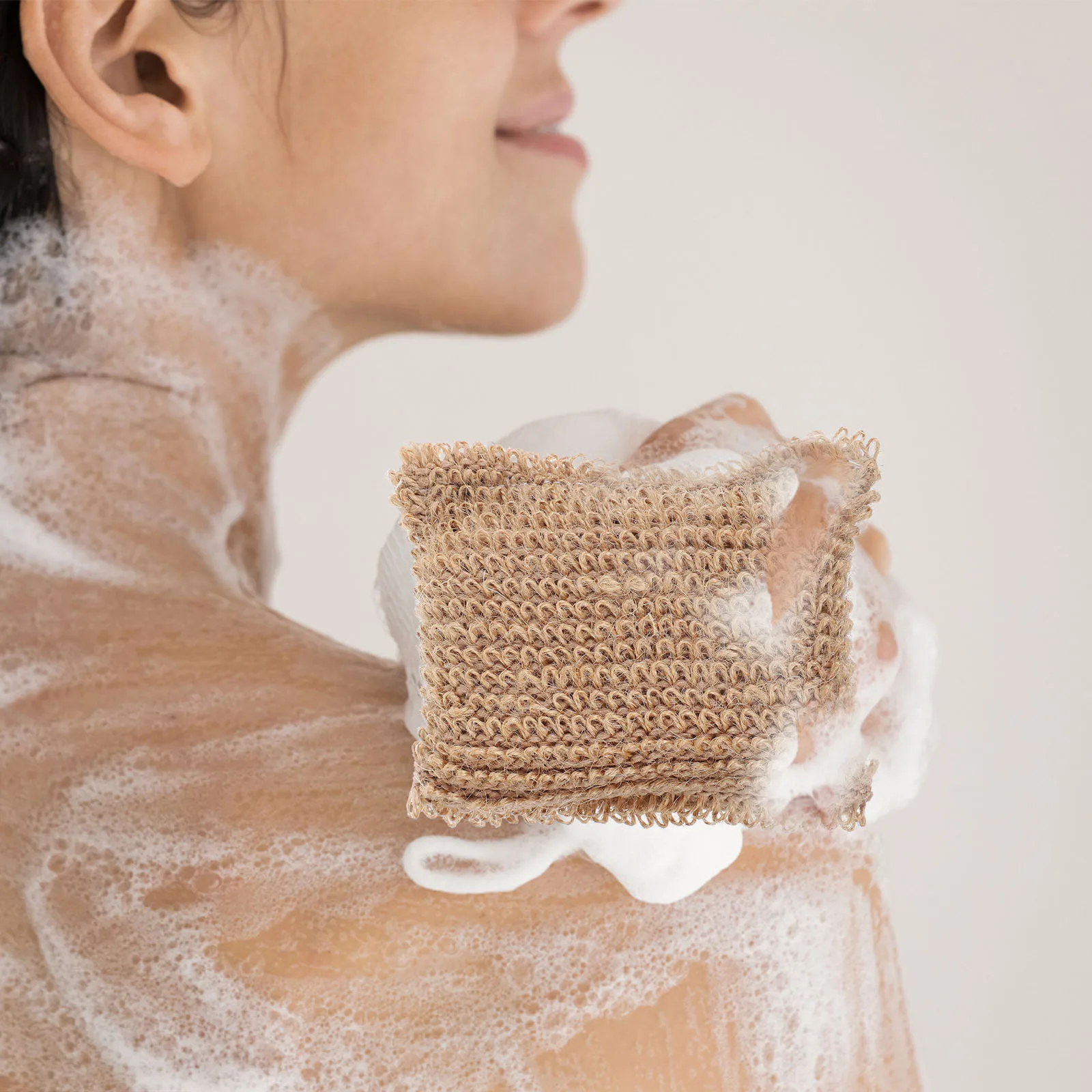 

Loofah Sponge Yellow Jute Bath Shower Scrubber Exfoliating Double Sides Soft Body Wash Sponge for Shower Skin Care