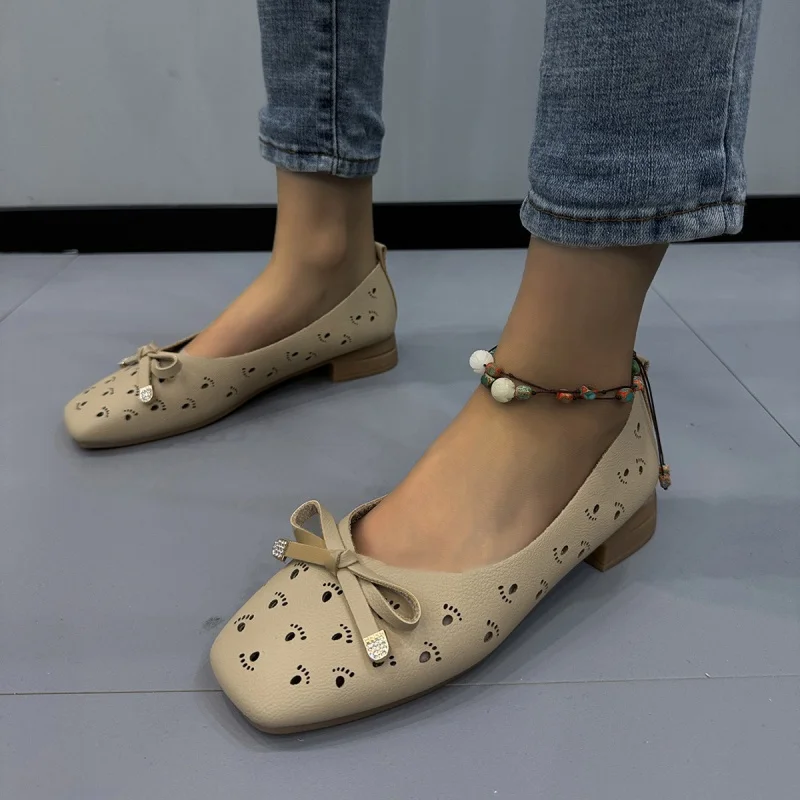 Zapatos planos transpirables para mujer, zapatillas cómodas de suela suave para playa y ocio, moda de verano