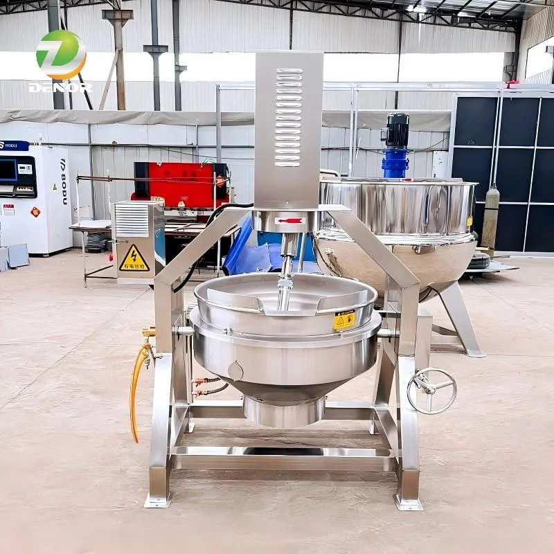 CE Automatic Steam Electric Heating Tilt Cooking Mixer Pot Machine Multi Claw Planetary Jacketed Kettle With Agitator